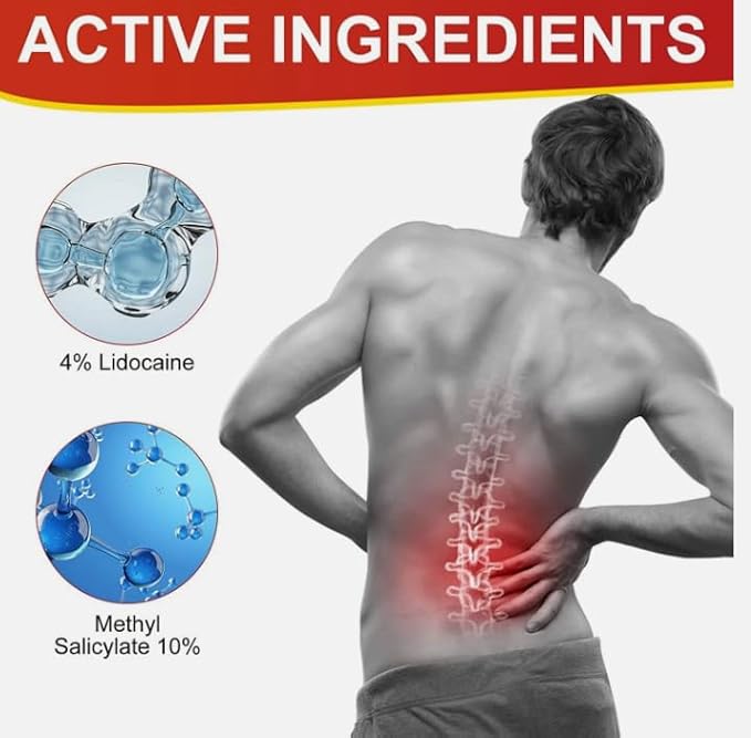 Pain Relief Patch for Muscle, Joint & Back Pain – Long-Lasting Deep Penetration Relief, Easy to Use, Comfortable Fabric (Pack of 10)