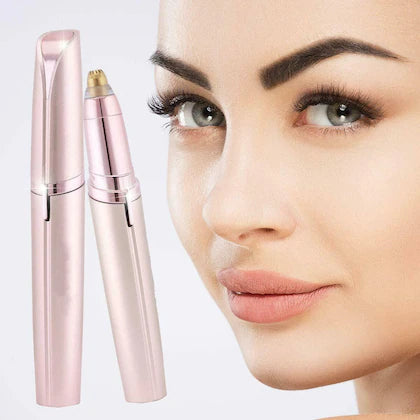 Eyebrow Trimmer for Women, 2 in 1 Rechargeable Facial Hair Remover For Women with Replaceable Heads, Professional Painless Personal Hair Removal Razor with Indicator Lights