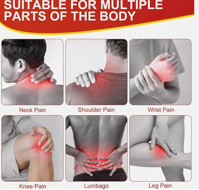 Pain Relief Patch for Muscle, Joint & Back Pain – Long-Lasting Deep Penetration Relief, Easy to Use, Comfortable Fabric (Pack of 10)