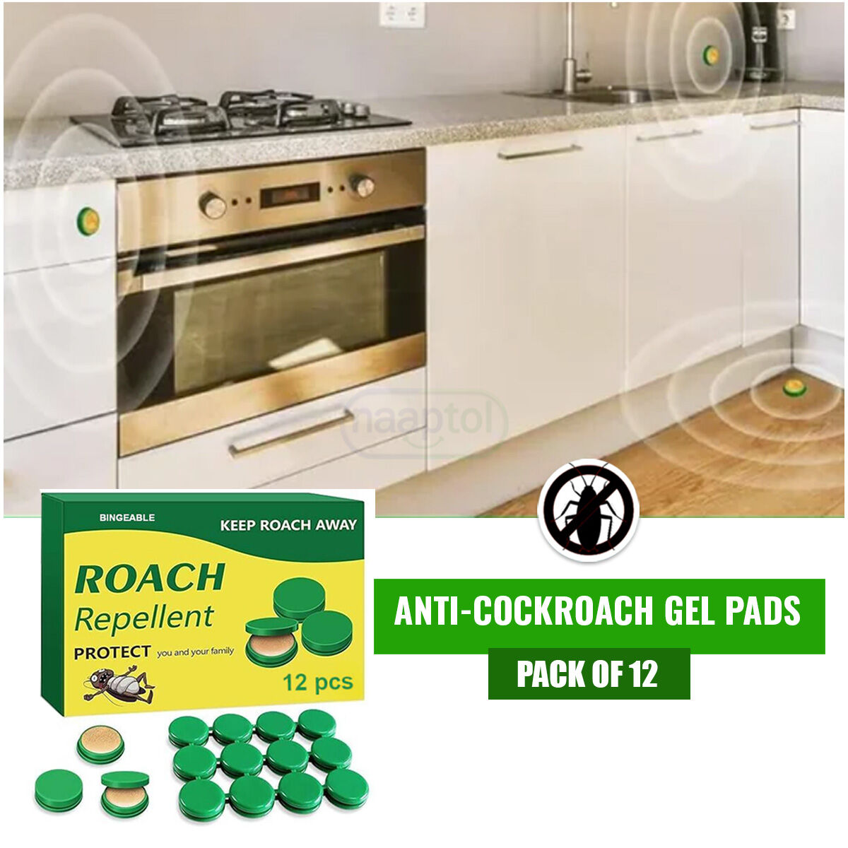 Cockroach Instant Insect Repellent Pest Control for Home & Kitchen Pack Of 12